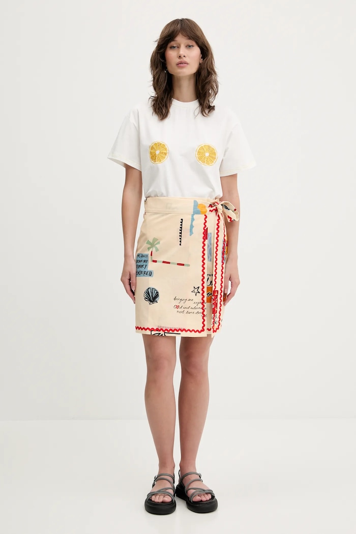 Never Fully Dressed tricou NFDTO1764 bej SS25
