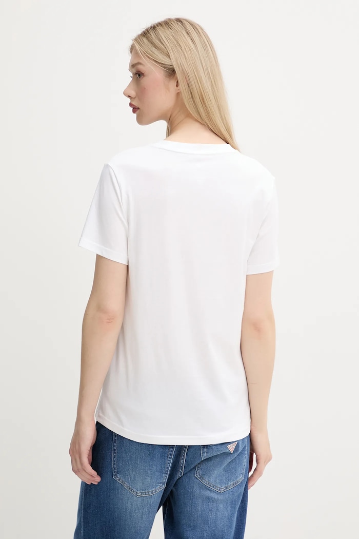 Îmbrăcăminte Converse tricou din bumbac 10027752.A02 alb