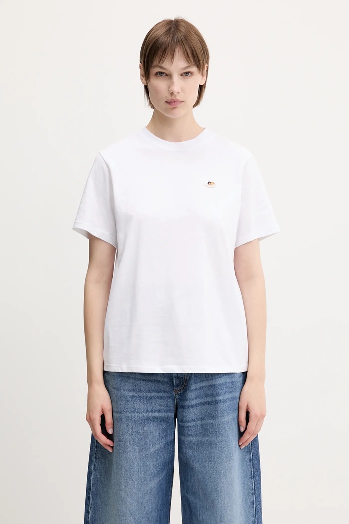 Fiorucci t-shirt in cotone Angel Patch Slim Fit regolare bianco W02SPTSH101CJ01WH01