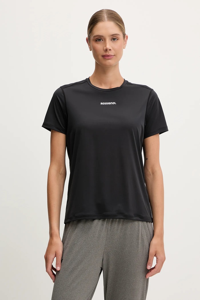 T-shirt προπόνησης Rossignol SIDELHORN κανονικό μαύρο RLNWY04