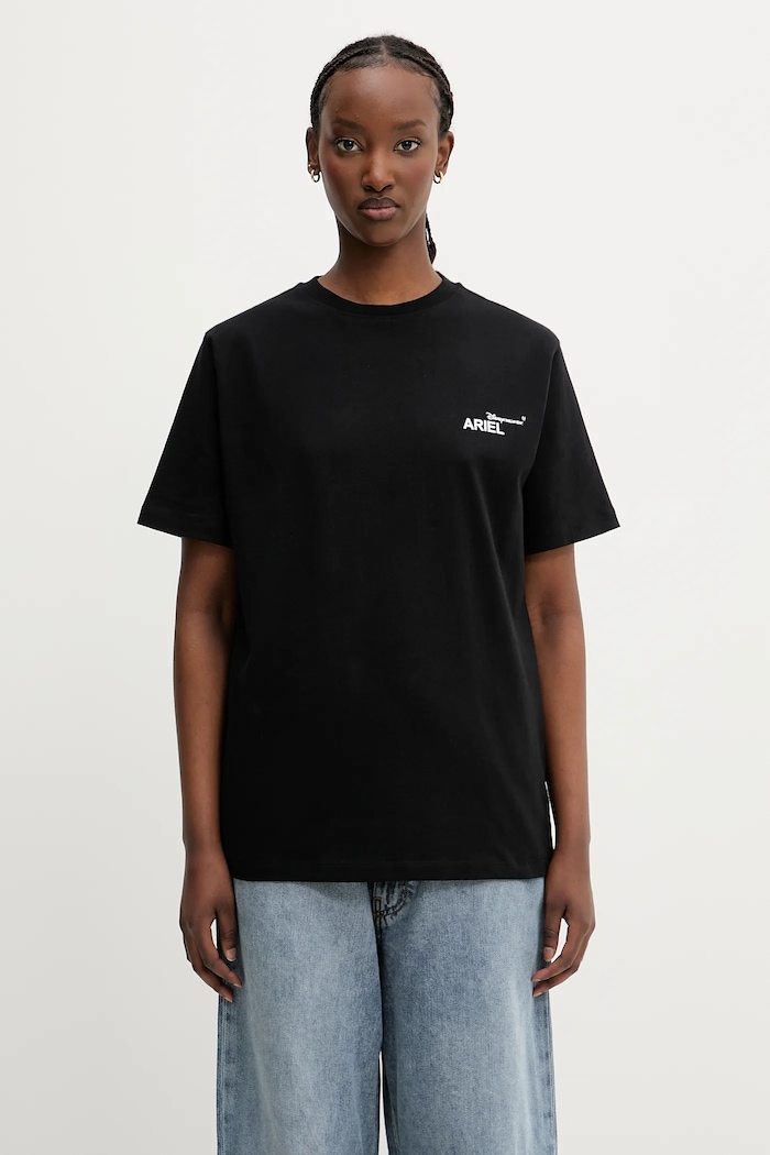 Coperni x Disney Ariel tricou din bumbac print negru DJS03F5036ARI