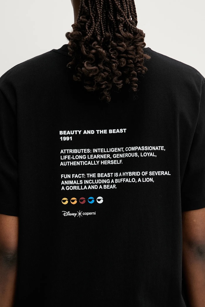 X Disney t-shirt bawełniany Belle coperni czarny DJS03F5036BEL