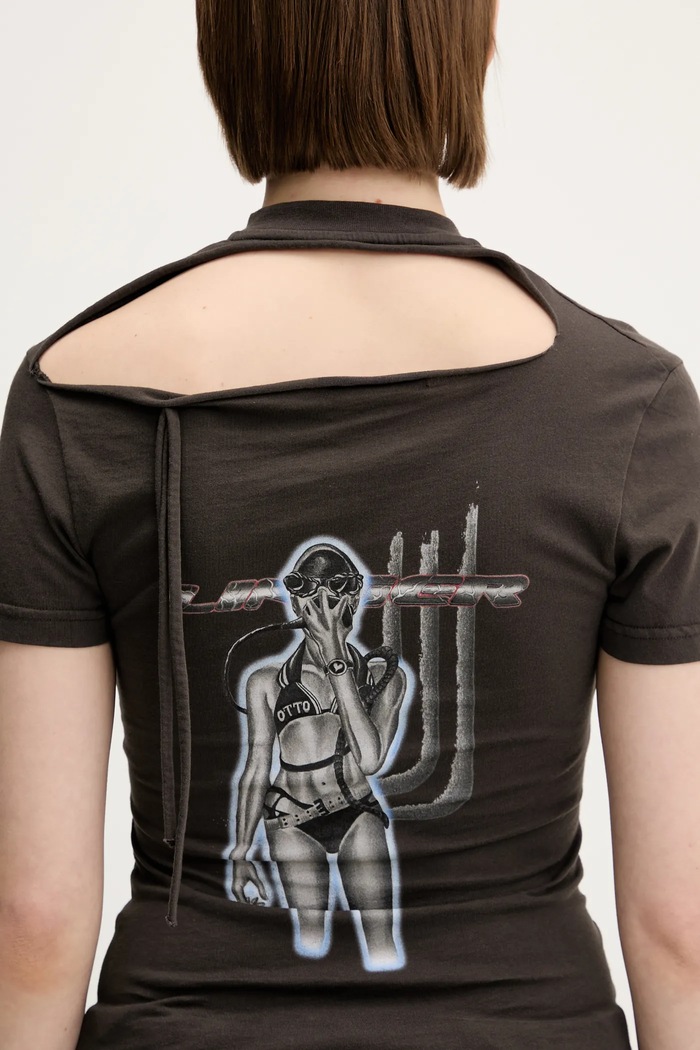 Ottolinger cotton t-shirt Cut Out brown 115.104015.02