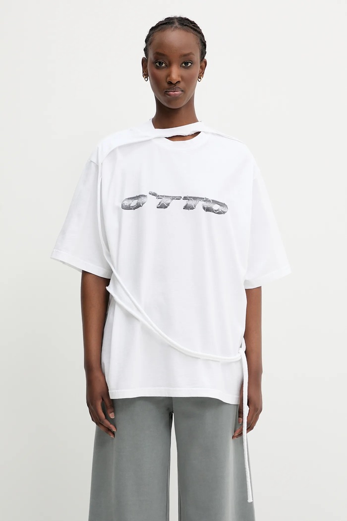 Ottolinger cotton t-shirt Oversized Planet friendly white 115.103415.01