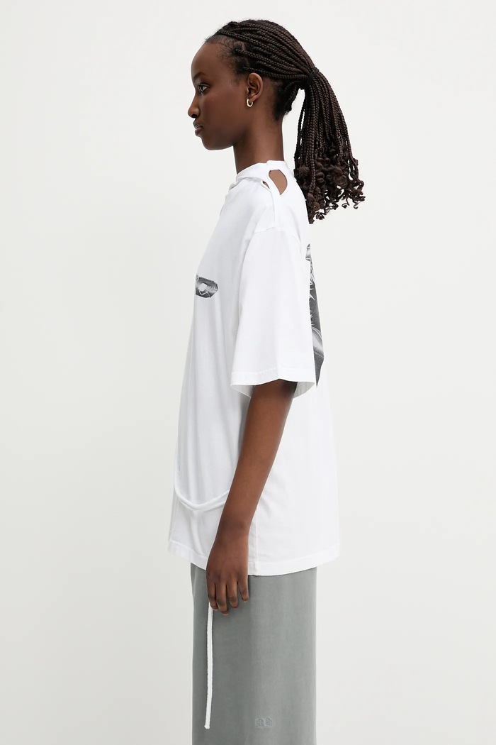 Ottolinger cotton t-shirt Oversized 115.103415.01 white SS25