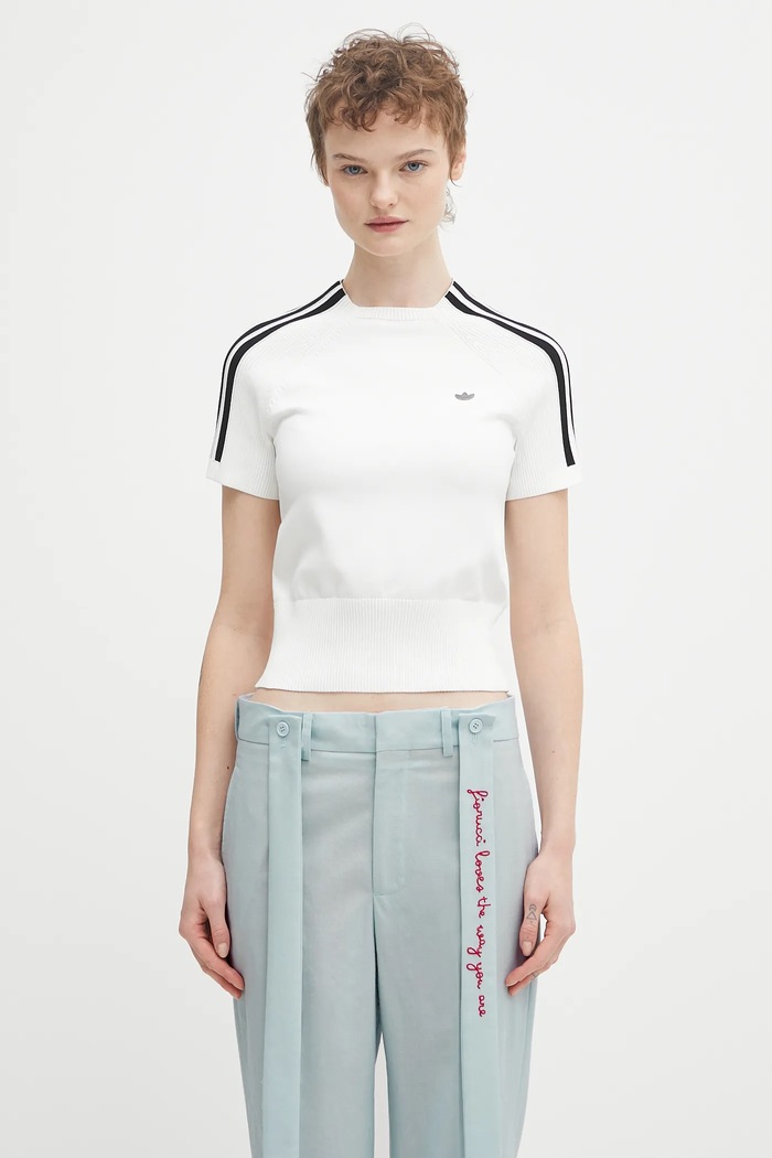 adidas Originals t-shirt Cali Tee applique white JW7314
