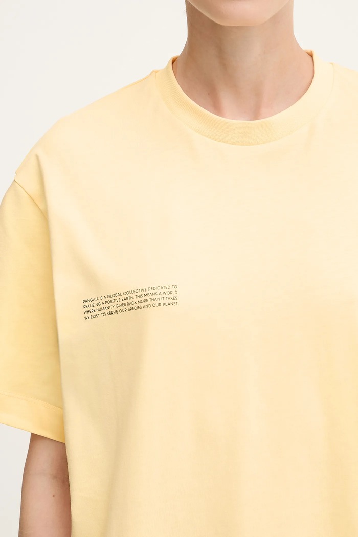 Pangaia cotton t-shirt Midweight T-shirt yellow 10000287.