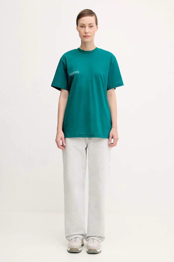 Pangaia cotton t-shirt Midweight T-shirt 10000287. turquoise