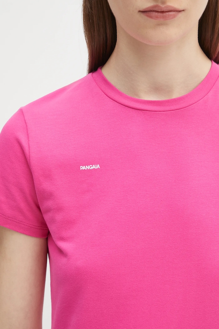 Tričko Pangaia Cotton-Stretch T-shirt ružová 10002430