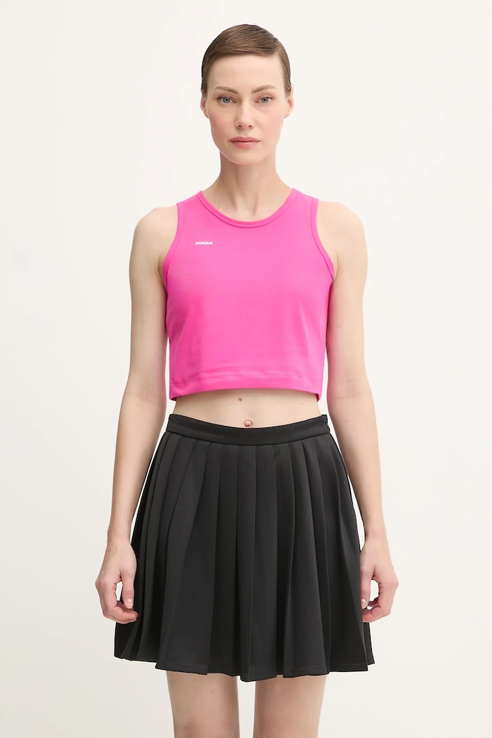 Top Pangaia Cotton-Stretch Tank Top με ελαστάν ροζ 10002428