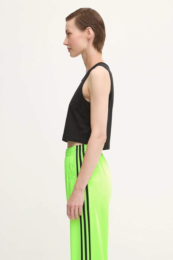 Pangaia top Cotton-Stretch Tank Top 10002428 negru SS25