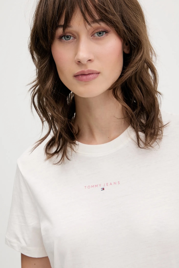 Tričko Tommy Jeans béžová DW0DW21964