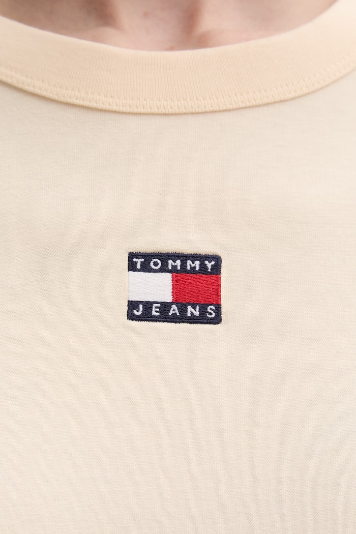 Tommy Jeans tričko bavlnené DW0DW22202 béžová