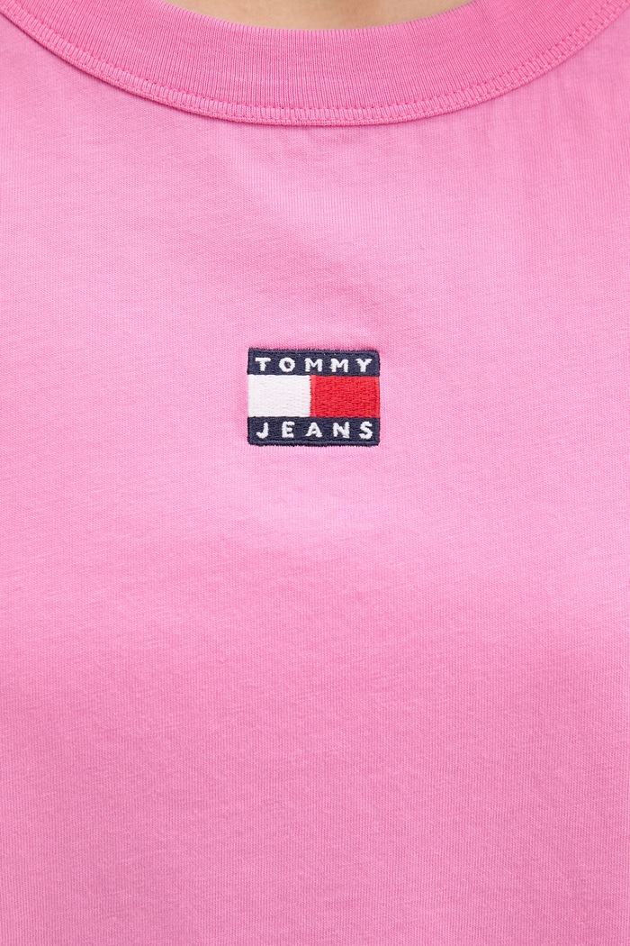 Tommy Jeans тениска от памук DW0DW22202 розов
