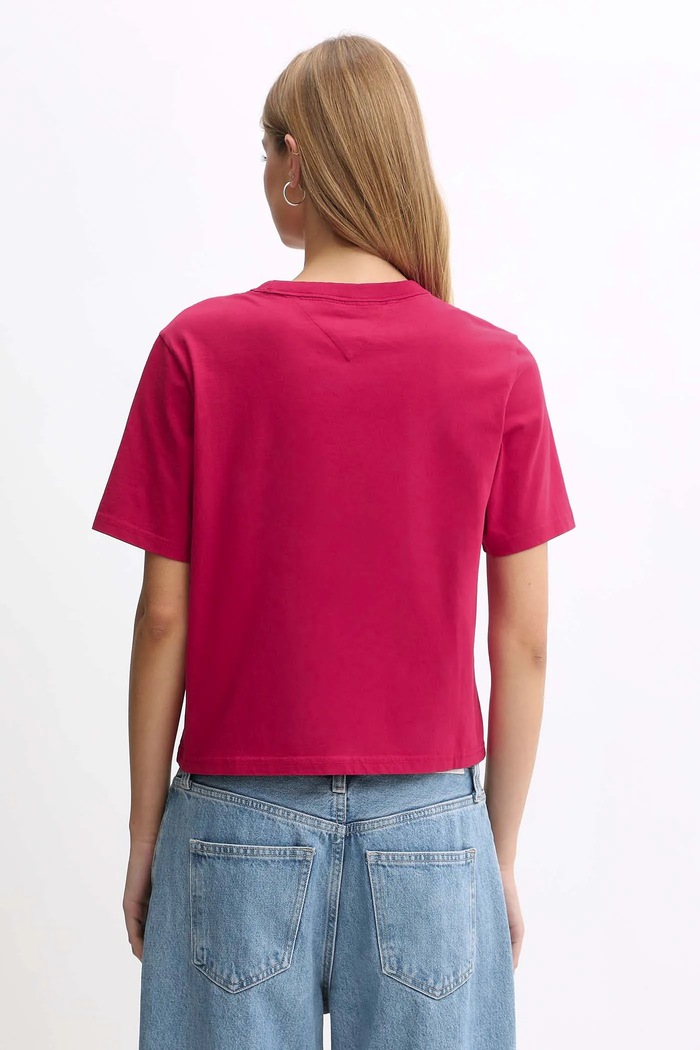 Oblečenie Tommy Jeans tričko bavlnené DW0DW22202 ružová