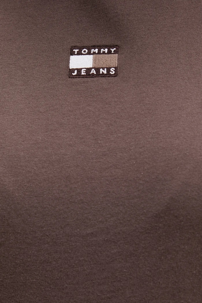 Tommy Jeans tricou din bumbac DW0DW22202 maro