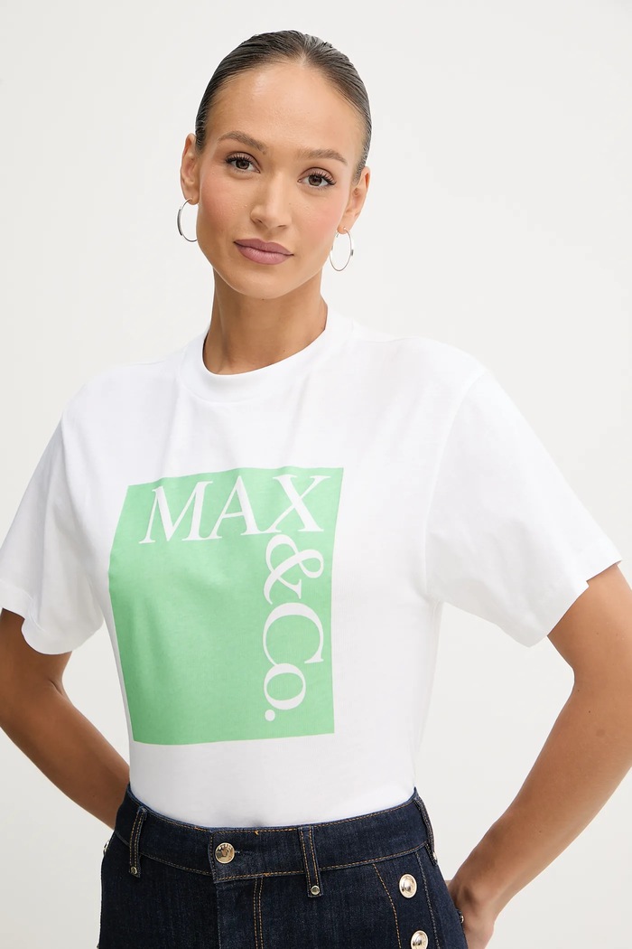 Oblečení Bavlněné tričko MAX&Co. 2518971024200 bílá