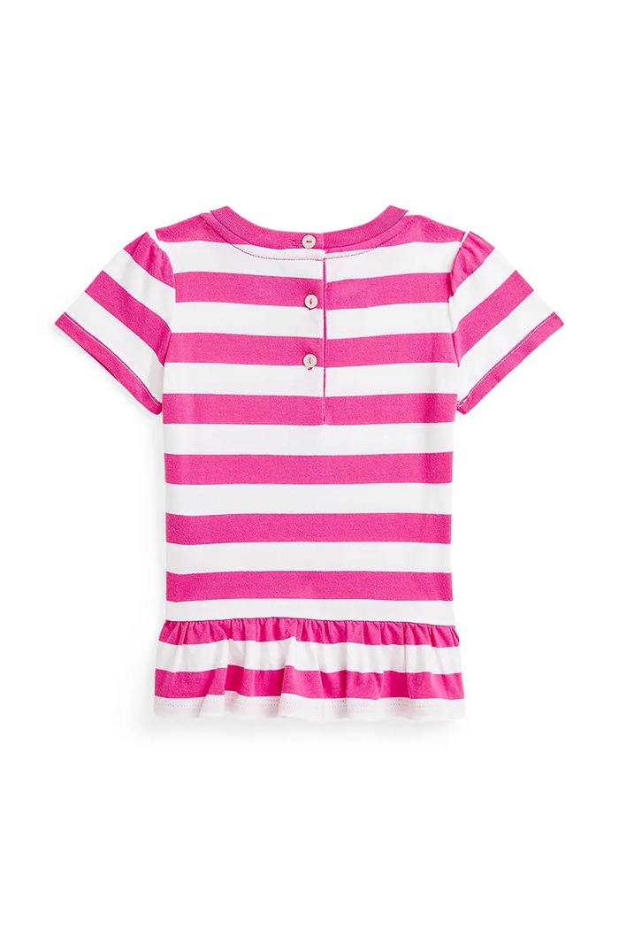 Polo Ralph Lauren t-shirt bawełniany dziecięcy 310958228001 różowy SS25