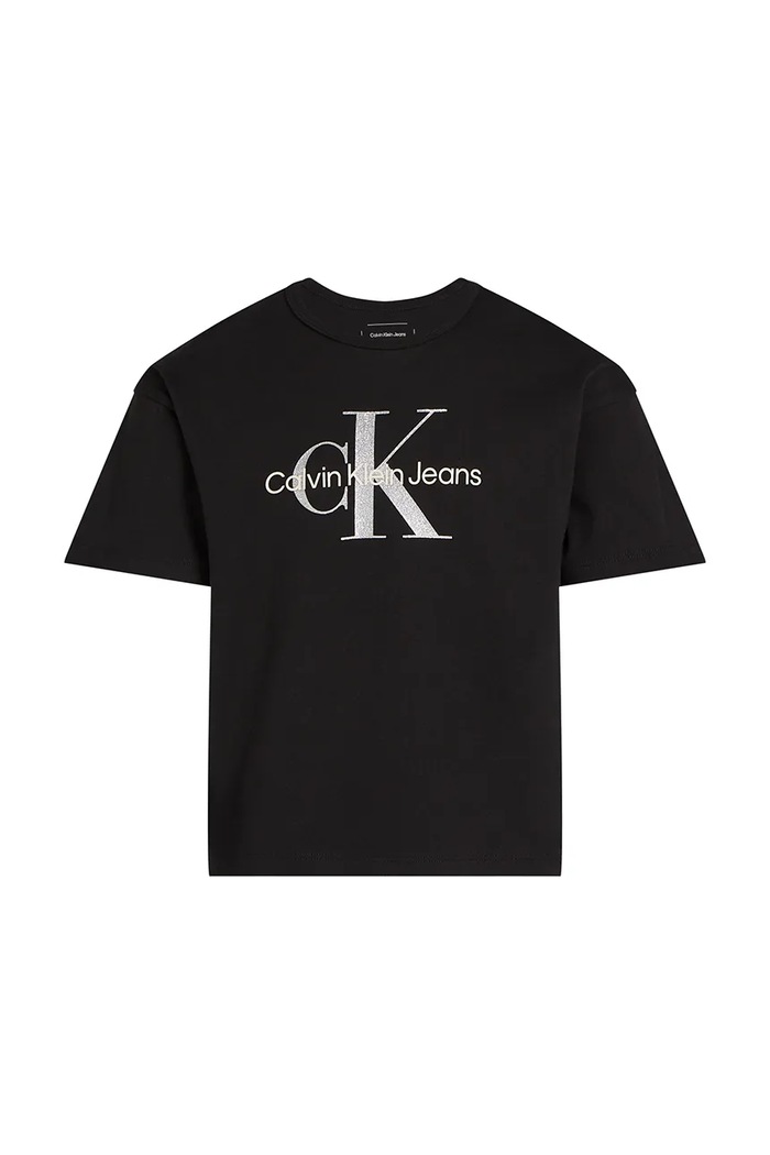 Detské bavlnené tričko Calvin Klein Jeans IG0IG02801.PPYA čierna SS25