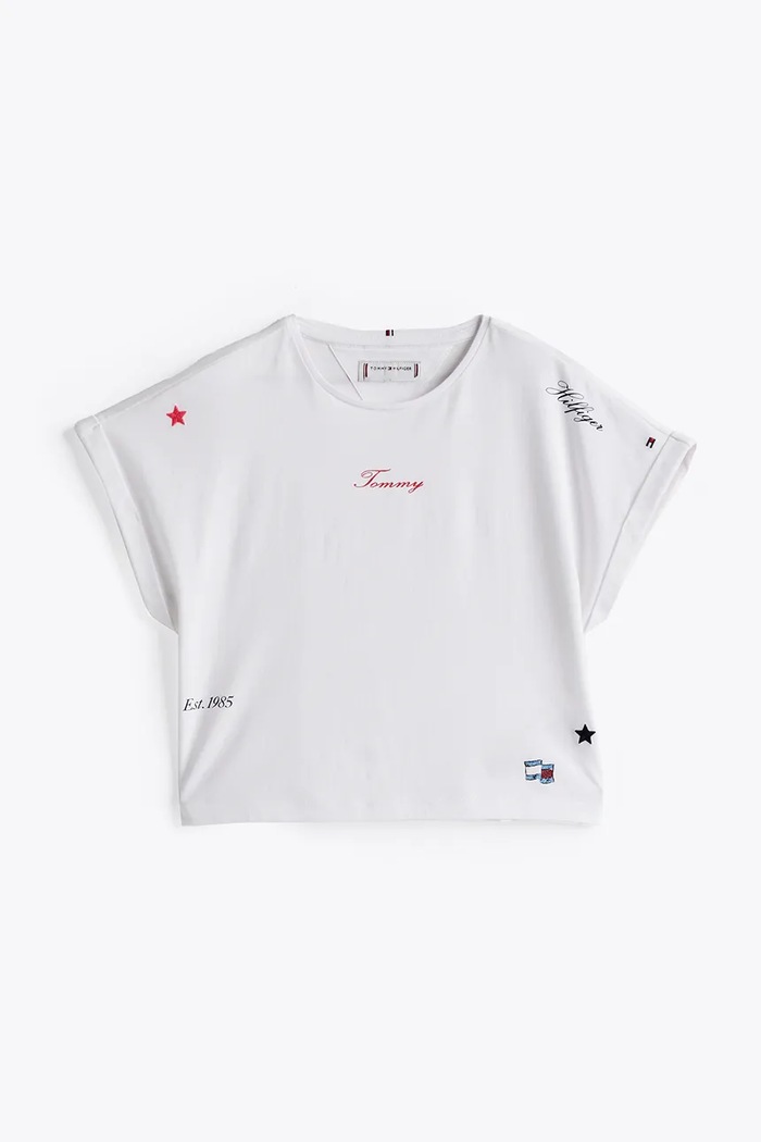 Tommy Hilfiger gyerek póló KG0KG08300.116.122.PPYA fehér SS25