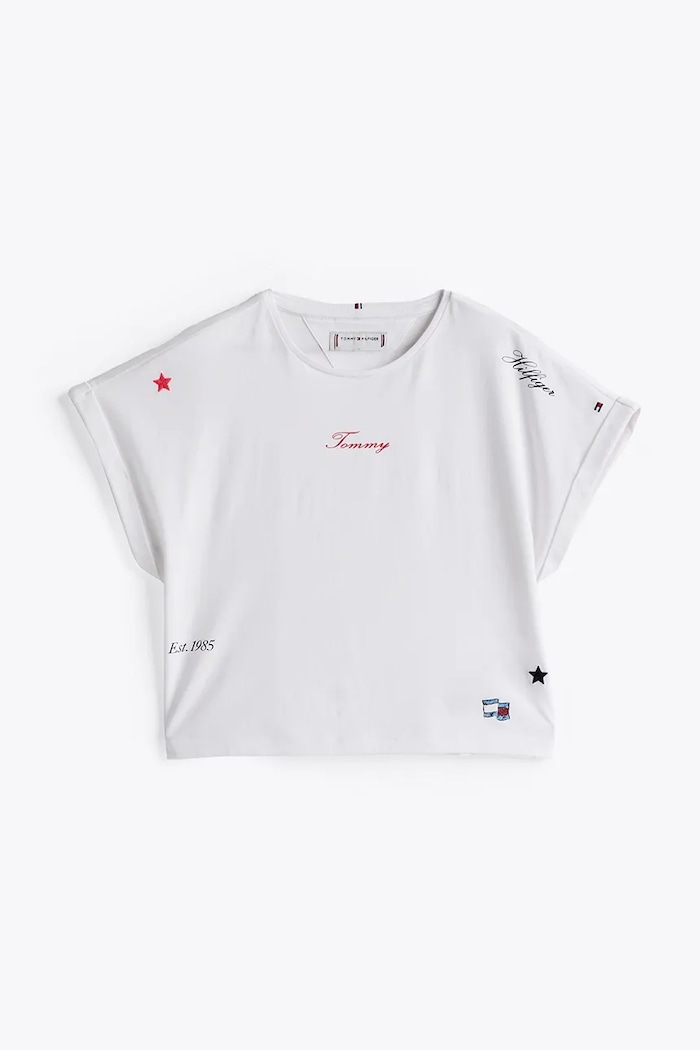 Tommy Hilfiger gyerek póló KG0KG08300.116.122.PPYA fehér SS25