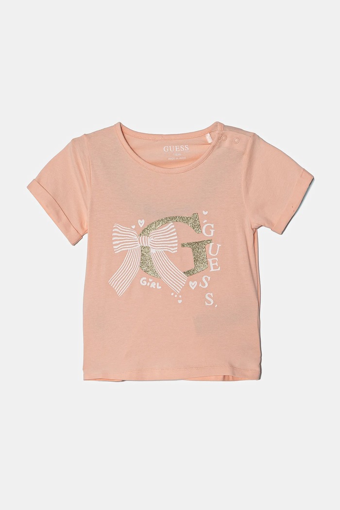 Μπλουζάκι μωρού Guess στάμπα πορτοκαλί A5RI02.K6YW4.PPYA