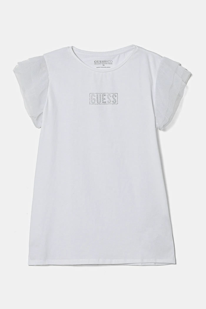 Guess t-shirt dziecięcy aplikacja biały J5RI17.K6YW4.PPYA