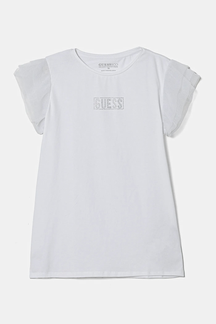 Guess t-shirt dziecięcy aplikacja biały J5RI17.K6YW4.PPYA