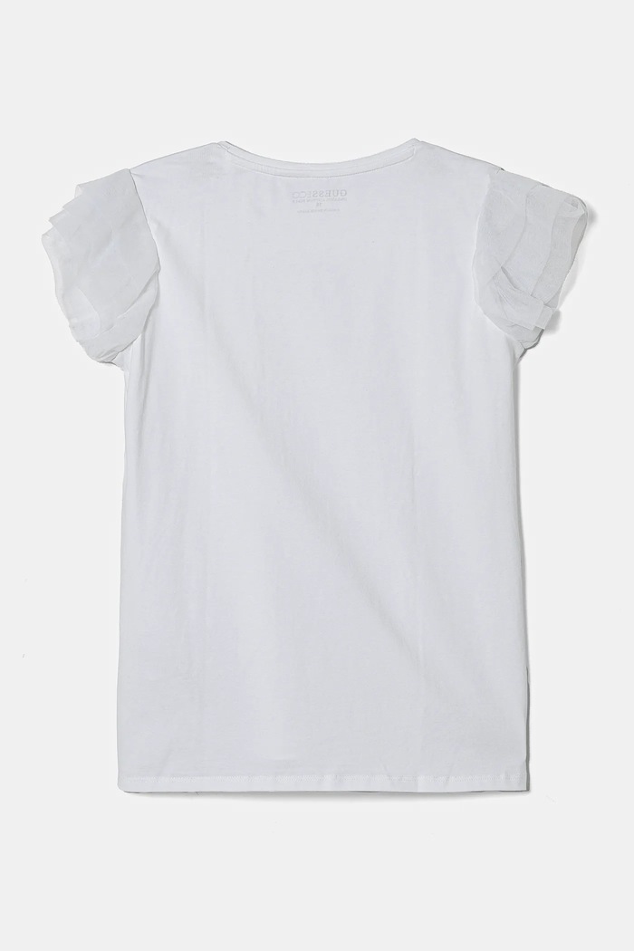 Guess t-shirt dziecięcy J5RI17.K6YW4.PPYA biały SS25