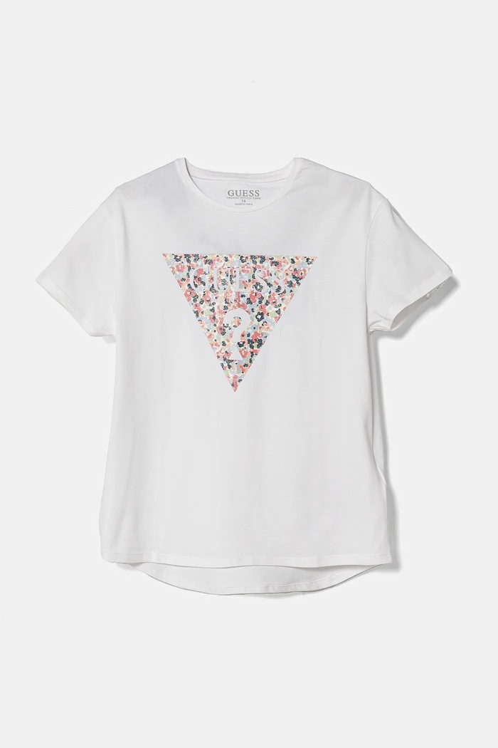 Dětské tričko Guess s elastanem bílá J5RI18.K6YW4.PPYA