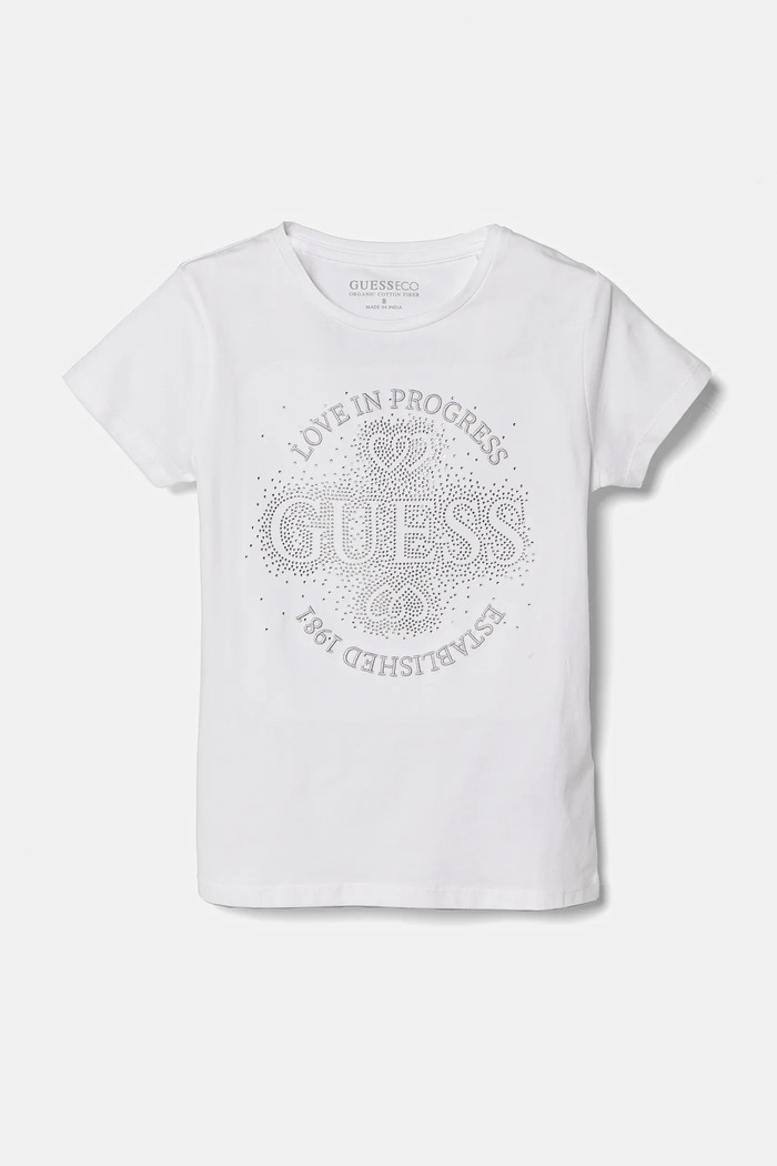 Dětské tričko Guess s elastanem bílá J5RI36.K6YW4.PPYA