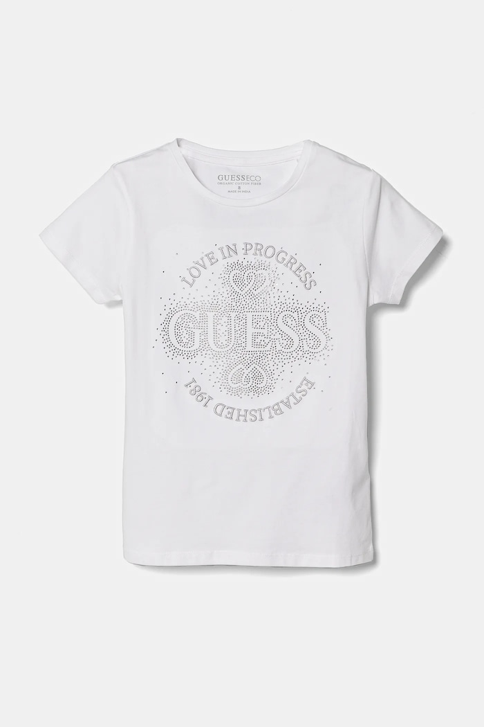 Dětské tričko Guess s elastanem bílá J5RI36.K6YW4.PPYA