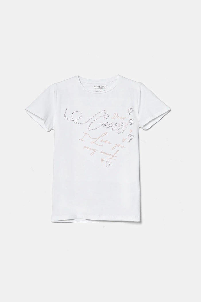 Dětské tričko Guess s elastanem bílá J5RI38.K6YW4.PPYA