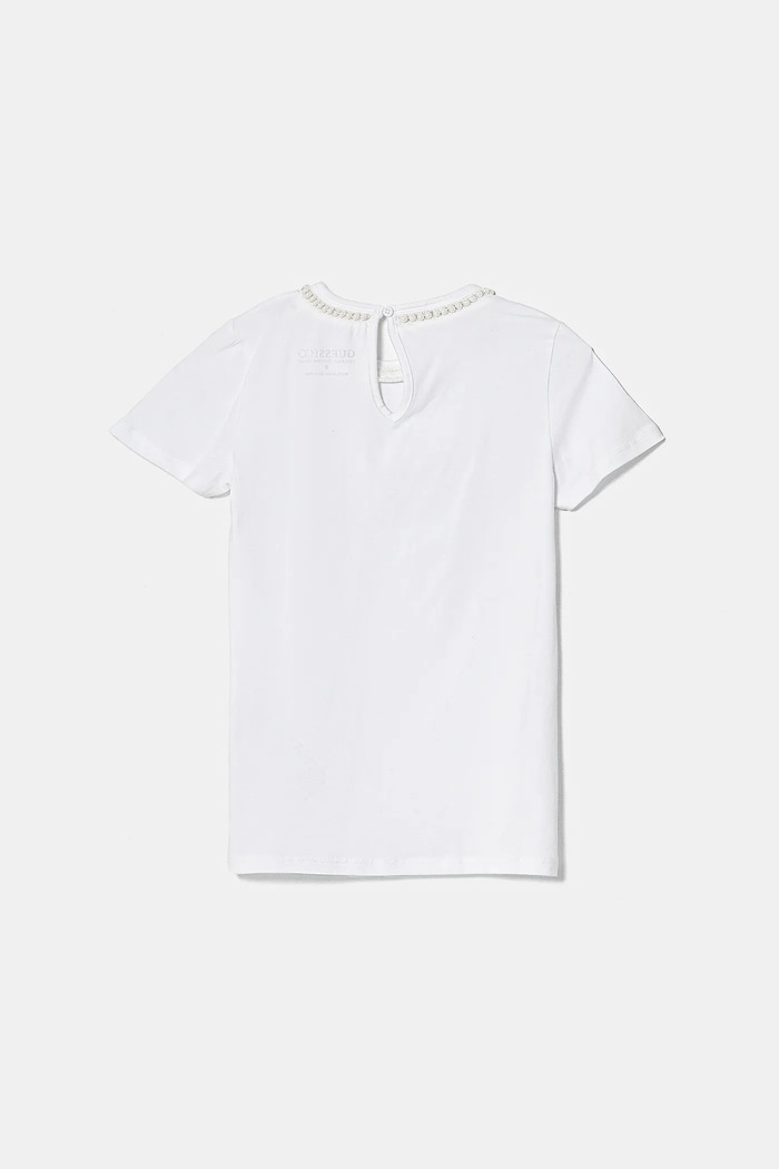 Dětské tričko Guess J5RI39.K6YW4.PPYA bílá SS25