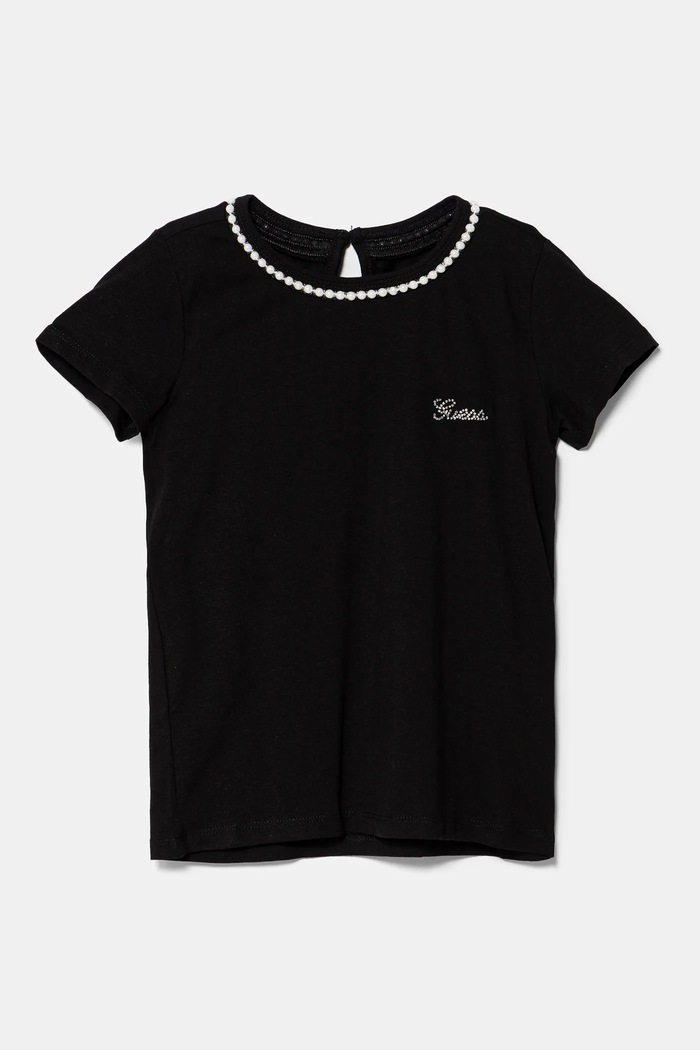 Dětské tričko Guess s elastanem černá J5RI39.K6YW4.PPYA