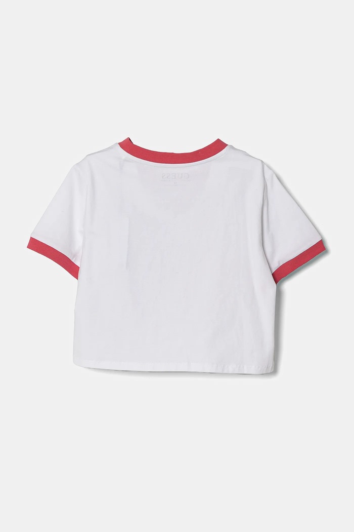 Dětské tričko Guess J5RI41.K6YW4.PPYA bílá SS25