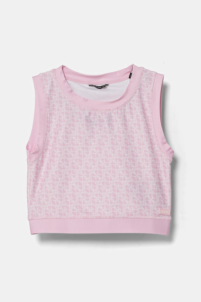 Dětský top Guess s elastanem růžová J5RI43.MC01P.PPYA