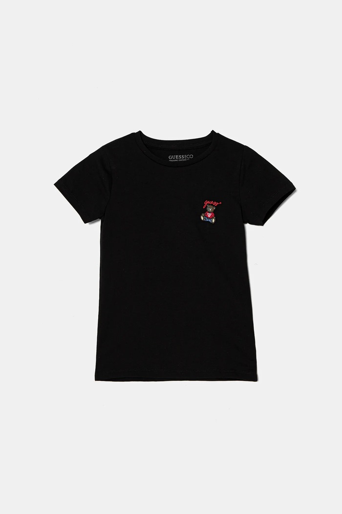 Guess t-shirt dziecięcy aplikacja czarny J5RI44.J1314.PPYA