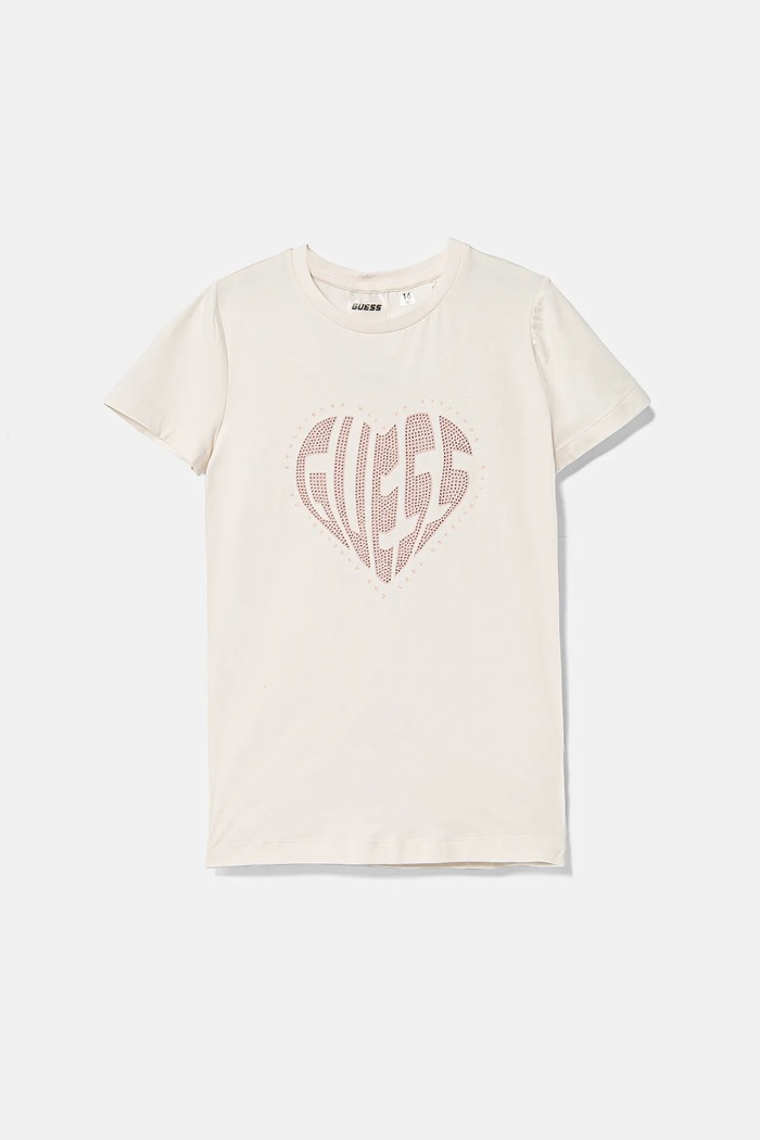 Guess tricou copii imprimeu bej J5RI46.J1314.PPYA
