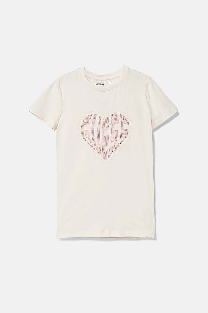 Guess tricou copii imprimeu bej J5RI46.J1314.PPYA