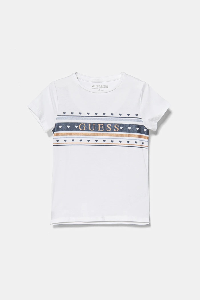 Dětské tričko Guess s elastanem bílá K5RI03.K6YW4.PPYA