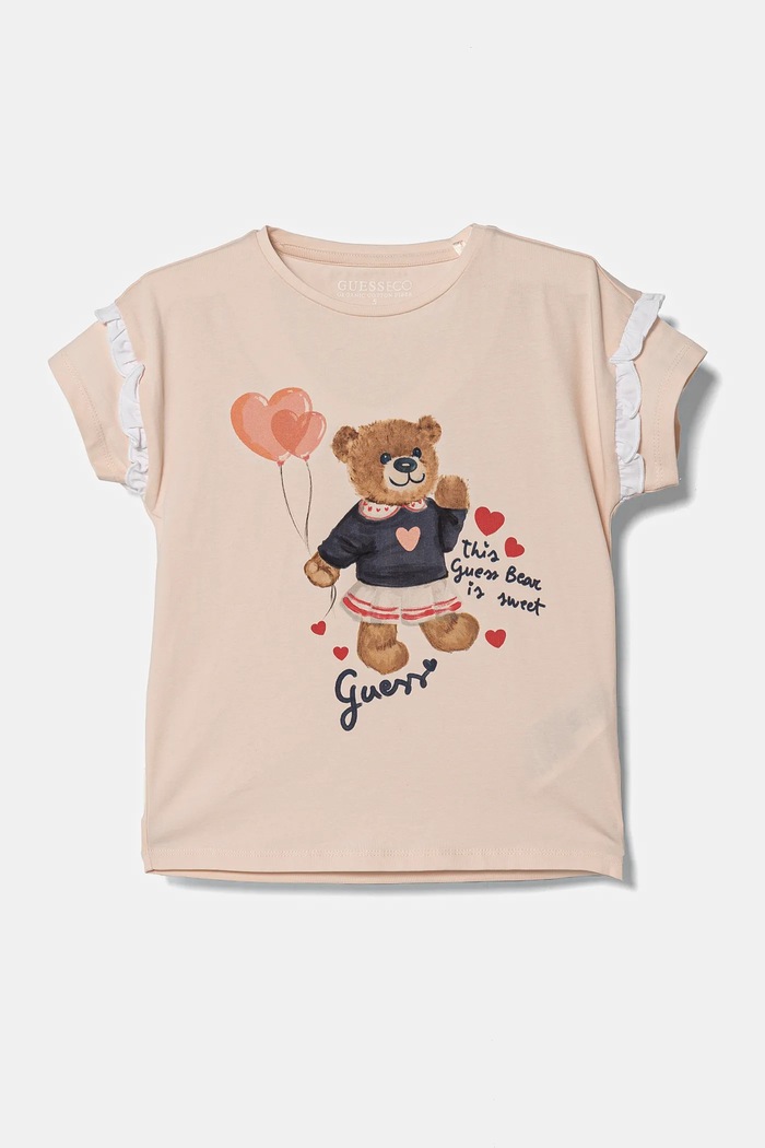 Guess T-shirt dziecięcy różowy K5RI12.K6YW4.PPYA
