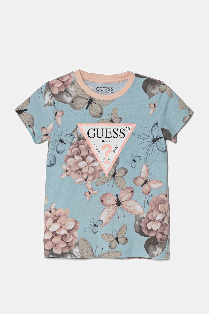 Dětské tričko Guess s elastanem modrá K5RI15.K6YW4.PPYA