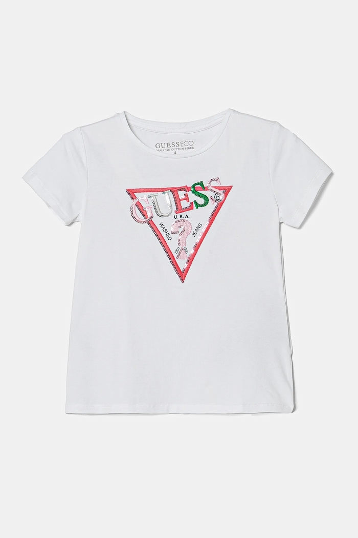 Dětské tričko Guess s elastanem bílá K5RI16.K6YW4.PPYA
