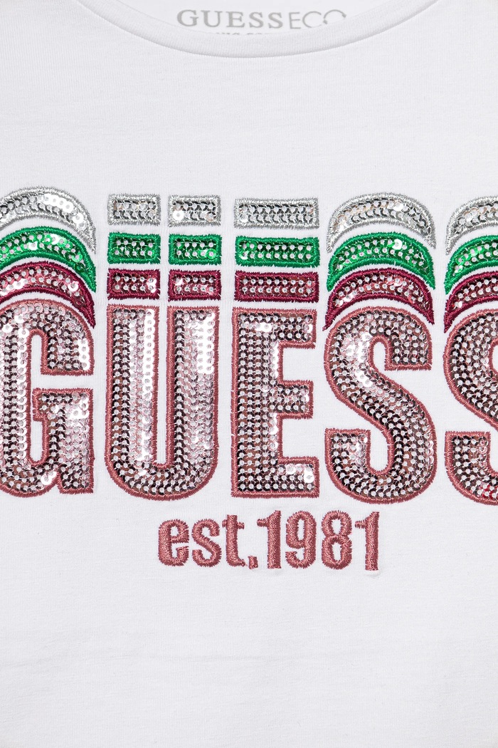 Κοριτσίστικα Παιδικό μπλουζάκι Guess K5RI17.K6YW4.PPYA λευκό