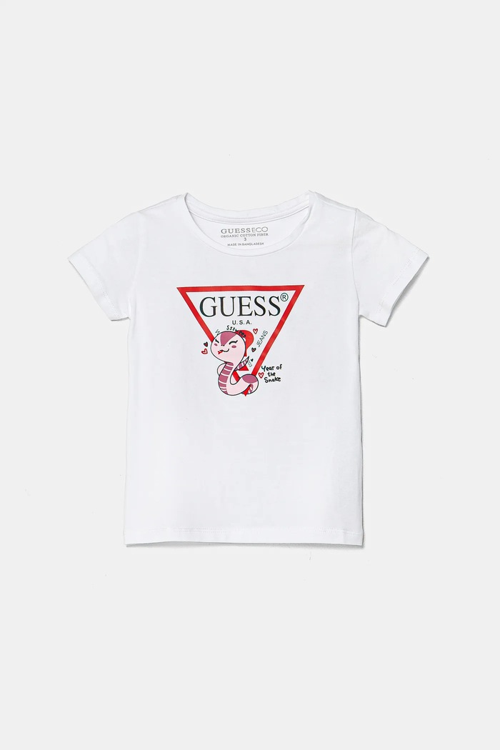 Dětské tričko Guess s elastanem bílá K5RI21.K6YW4.PPYA