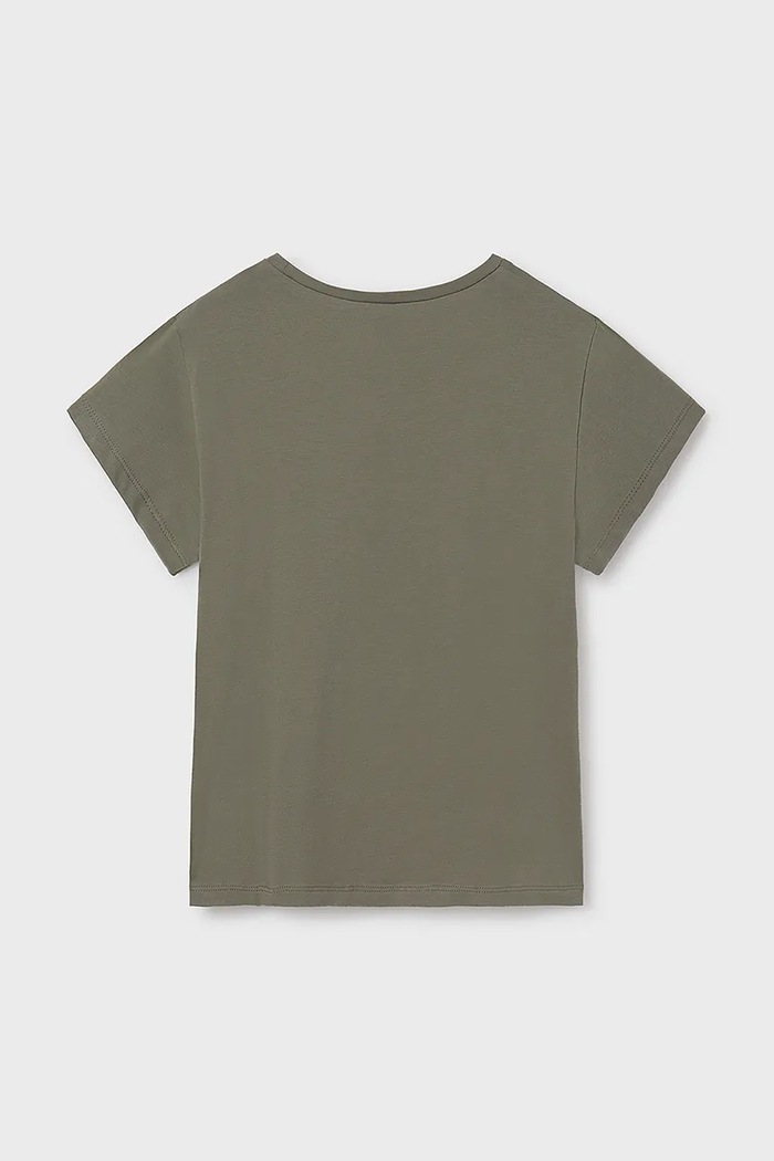 Mayoral t-shirt dziecięcy 854.8C.Junior.PPYA zielony SS25