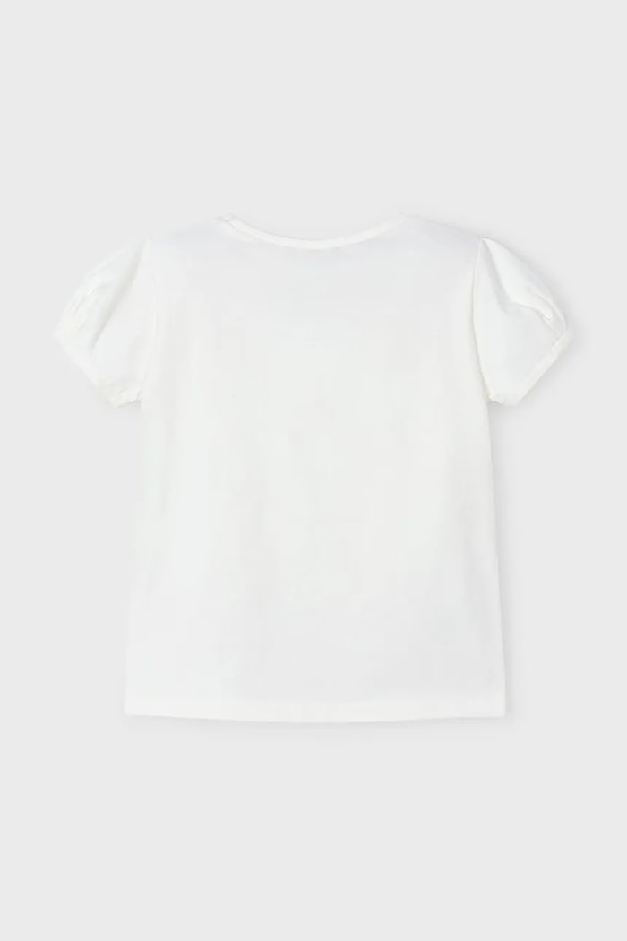 Dziewczynka Mayoral T-shirt dziecięcy 3001.6A.Mini.PPYA beżowy