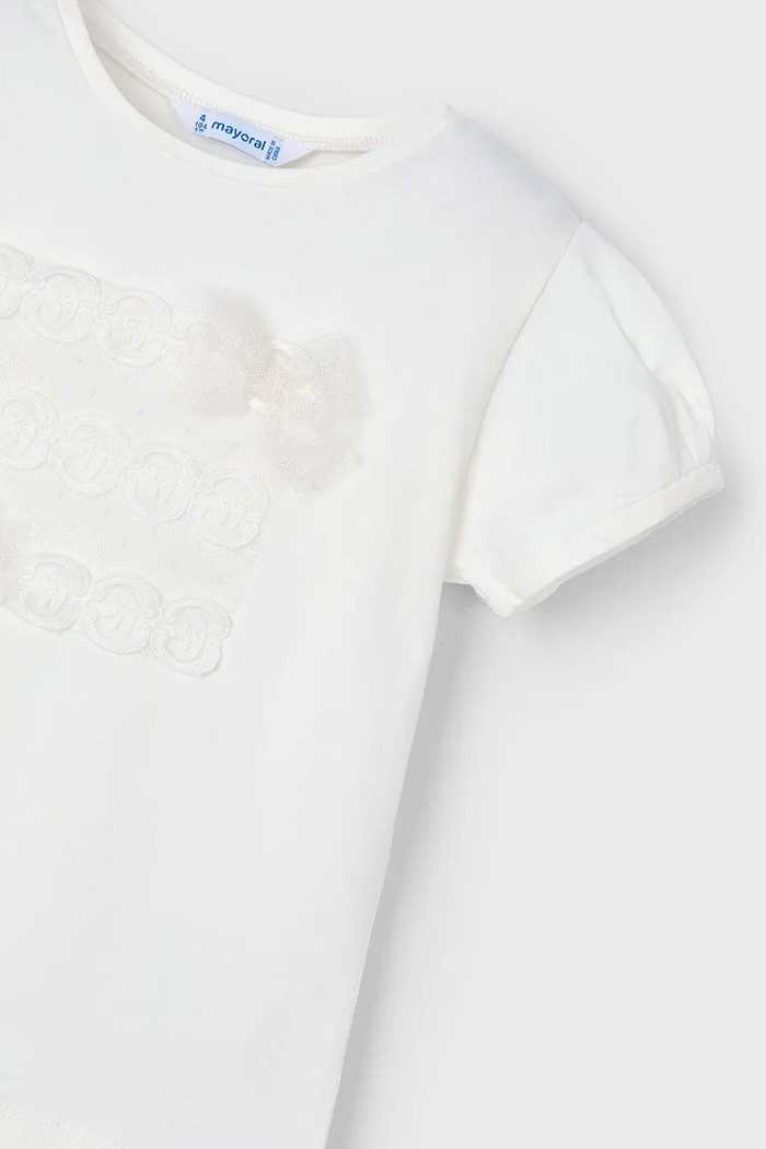 T-shirt dziecięcy Mayoral 3001.6A.Mini.PPYA beżowy