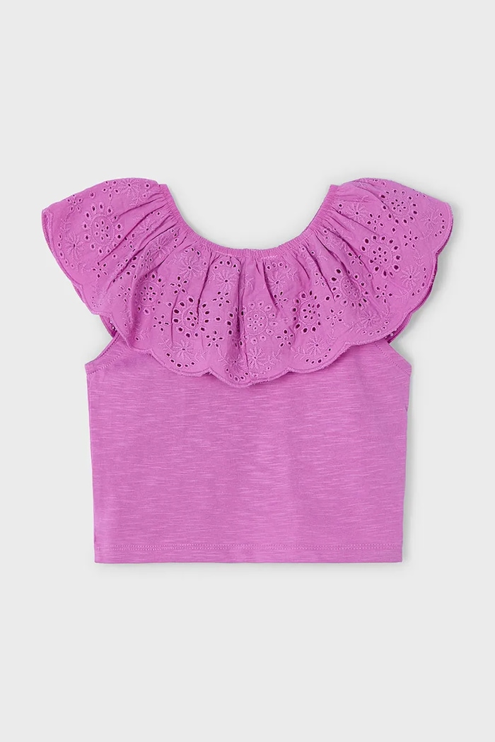 Fete Mayoral tricou de bumbac pentru copii 3012.6K.Mini.PPYA roz